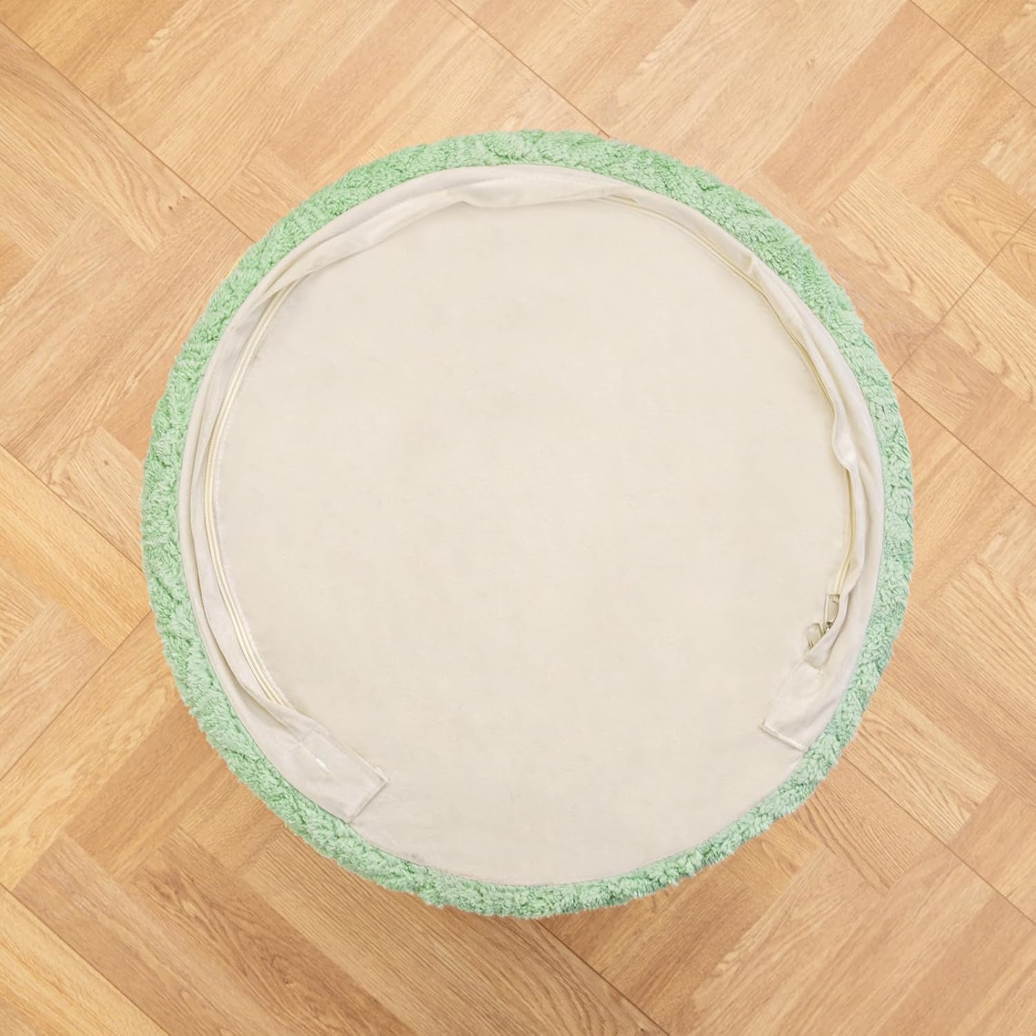 Plush Multi-Functional Ottoman Pouf – Ergonomic Ottoman Foot Rest with Space-Saving Design, Perfect Under Desks, Couches & Sofas (Sage Green)