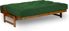 Nirvana Futons Extra Thick Premium 10-Inch Queen Futon Mattress, Hunter Green Twill - Made in USA
