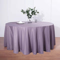 Efavormart Round Tablecloth, 132 Inch Stain & Wrinkle Resistant Washable Table Cloth, Decorative Polyester Fabric Table Cover for Banquet, Wedding, Dining- Amethyst