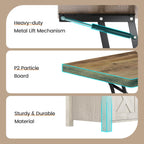 SEDETA Lift Top Coffee Table, 4 in 1 Multi-Function Convertible Coffee Tables with Storage and Hidden Compartment, Farmhouse Coffee Table Converts to Dining Table for Living Room, Brown Top