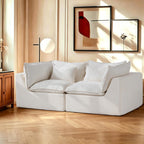 Couch Sectional Sofas Cloud Couches for Living Room | Loveseat L U Shaped Modern Modular Cloud Sofa with Pillows and Ottoman for Bedroom