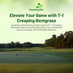 Outsidepride T-1 Creeping Bentgrass Seed - 5 lbs Fine-Bladed, Premium Quality Turf, Grass Seed for Smooth Surface, & High-Traffic Areas, Ideal Grass for Golf Courses Putting Greens, & Fairways