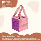 Givilio Tonie Shelf for Toniebox - Toniebox Storage for All Your Tonie Accessories toniebox Characters and toniebox Figures, Toniebox Organizer, Tonie Shelf(Pink)
