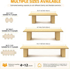 Dining Table for 4-12 People, Modern Wood Kitchen Table with Storage Cabinets, Dining Room Table for Kitchen Living Room Apartment, Space Saving Rectangle Table.
