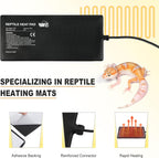 LUCKY HERP Reptile Heating Pad 24W 8X18 Inch with Thermostat, Under Tank Heater Terrarium Warmer Heat Pad and Digital Thermostat Controller for Hermit Crab, Turtles Lizards, Reptile
