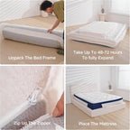 Acanva Full-Foam Queen Size Platform Bed Frame with Headboard