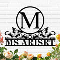 Custom Metal Name Sign, Personalized Family Last Name Signs for Home, Split Letter Monogram Wall Art Decor, Customized Metal Signs for Outdoor, Personalized Wedding Housewarming Gift