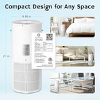 Airthereal 2 in 1 Air Purifier with Humidifier for large room up to 1325 ft², with 3-Stage Filters, Air Quality Monitor and Quiet Sleep Mode, Evaporative Humidifier with Auto Humidity Control, AEH300
