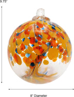 Dale Tiffany Hand Blown Glass, 8" Diameter Aura, Tree of Life Collection, Witch Globe Hanging Garden Indoor/Outdoor Decorative Ornament Gazing Ball