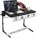 Table-Mate TV Tray Table | Portable Desk Folding Dinner Tray, Couch Table Trays for Eating Snack Food, Portable Laptop Desk, Bed Trays for Eating | Adjustable TV Trays with 3 Angles and Cup Holder