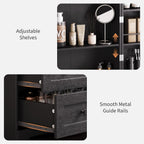 72'' Tall Kitchen Pantry Cabinet, Freestanding Tall Cupboard Storage Cabinet with 2 Barn Doors & 3 Drawers, Adjustable Shelves, Large Farmhouse Pantries for Living Room, Dining Room