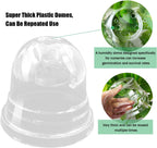Transparent Nursery Pots 3.5Inch with Humidity Domes for Seeds Starting, Clear Plastic Plant Pots with Drainage Holes (3.54Inch, 40Pcs,Clear Pots with Lids)