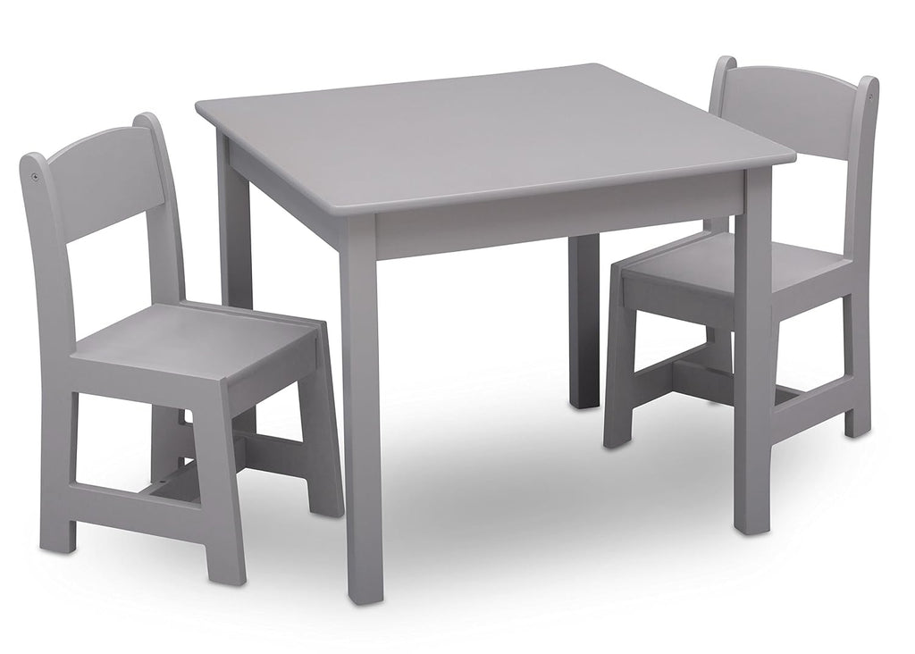 Delta Children MySize Kids Table, 2 Chairs & Multi-Bin Toy Organizer Set with Storage Bins, 3 Piece