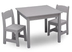 Delta Children MySize Deluxe Toy Box - Greenguard Gold Certified, Bianca White & MySize Kids Wood Table and Chair Set (2 Chairs Included) - Ideal for Arts & Crafts