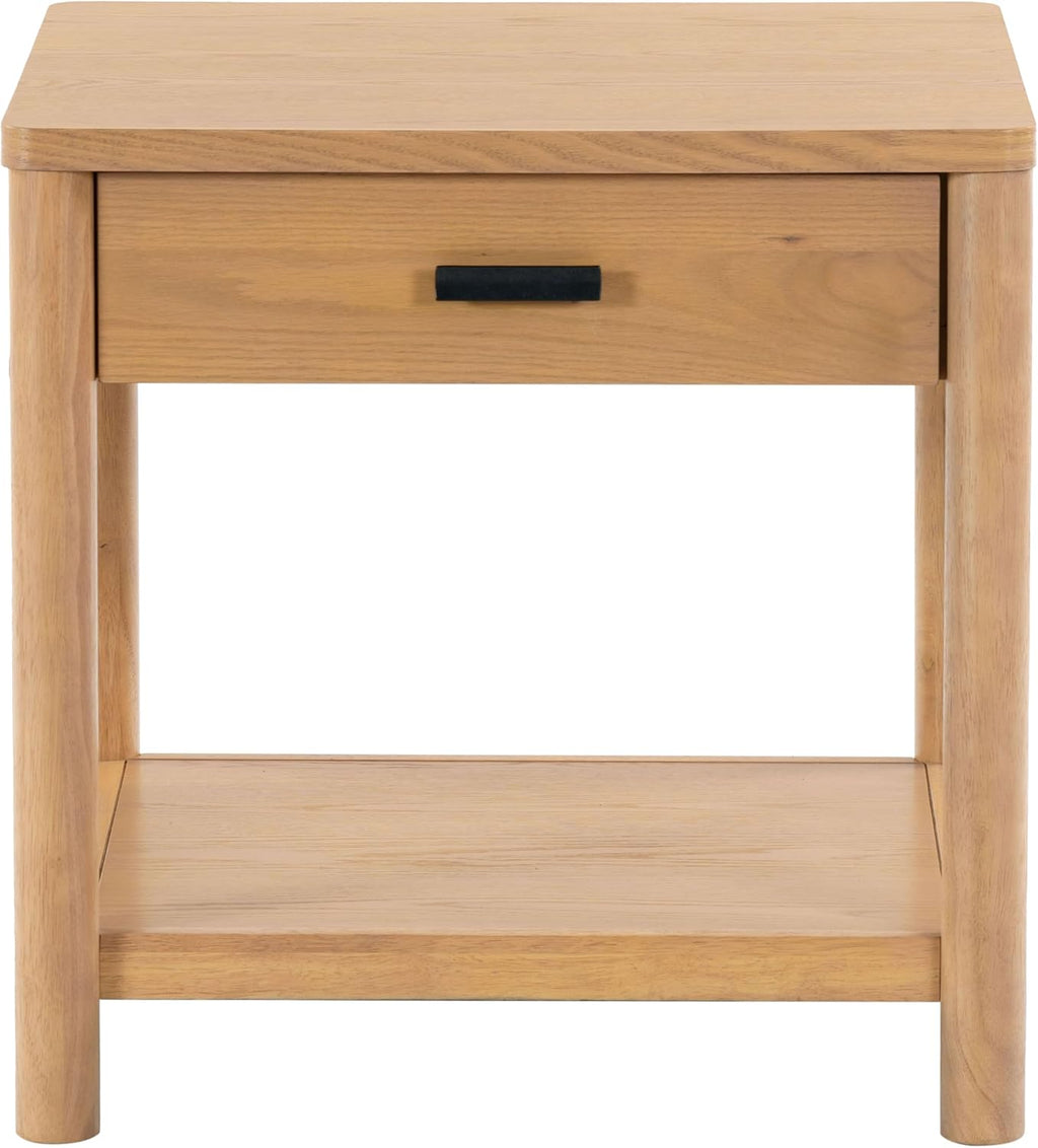 SAFAVIEH Couture Collection Jaylessa Natural 1-Drawer Nightstand Accent End Table