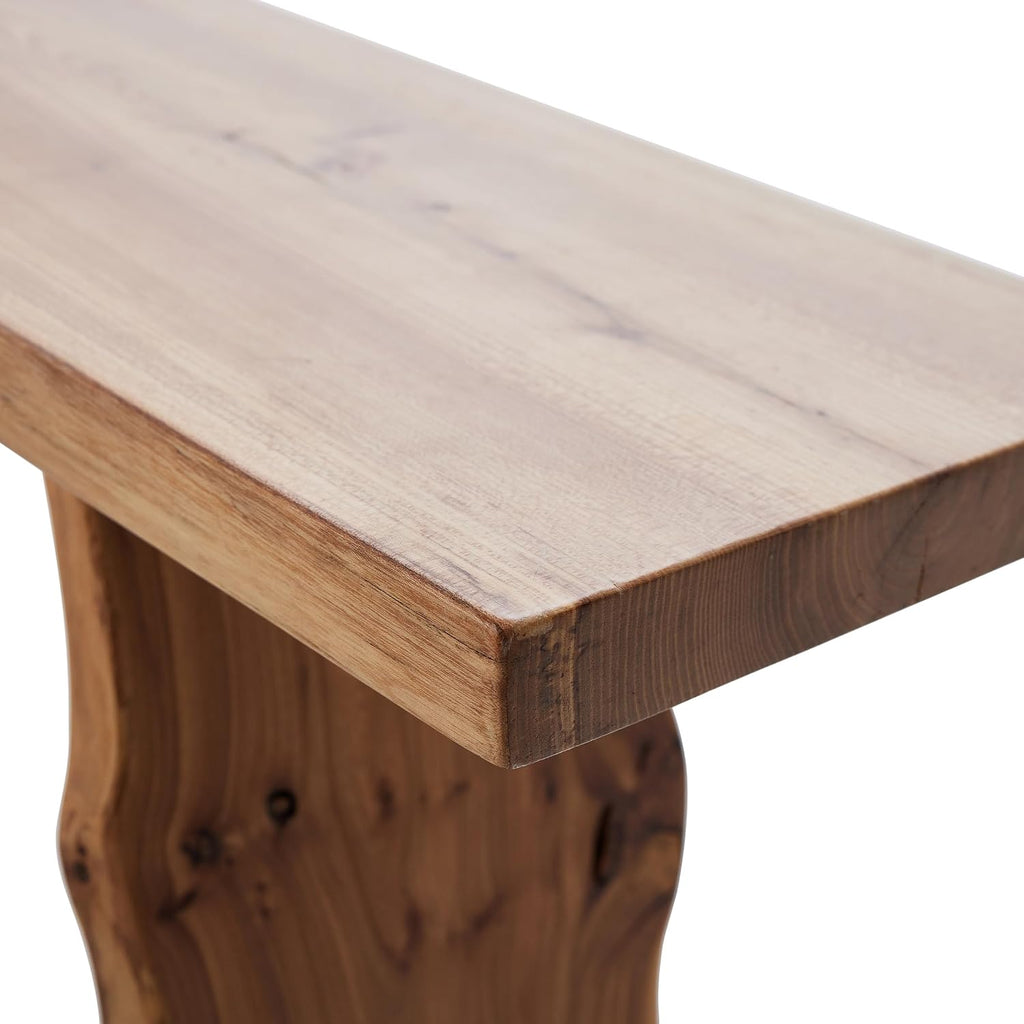 Elm Wood Dining Bench Bedroom BenchesIn Footrest Stool Accent Bench for Entryway Dining Room Living Room Bedroom End of Bed Long 63IN
