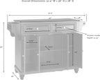 Crosley Furniture Cambridge Granite Top Rolling Kitchen Island Storage Cart, Microwave Stand, Spice Rack, Cherry