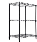 Whitmor 3 Tier Storage Shelves, Heavy Duty Metal Shelving, 400 lbs Capacity per Shelf, 1200 lbs Total, Easy Assembly for Kitchen, Garage, Plant, 18" L x 12" W x 26.4" H, Black