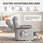 Power Recliner Chair with Heat & Massage, Electric Recliner for Elderly