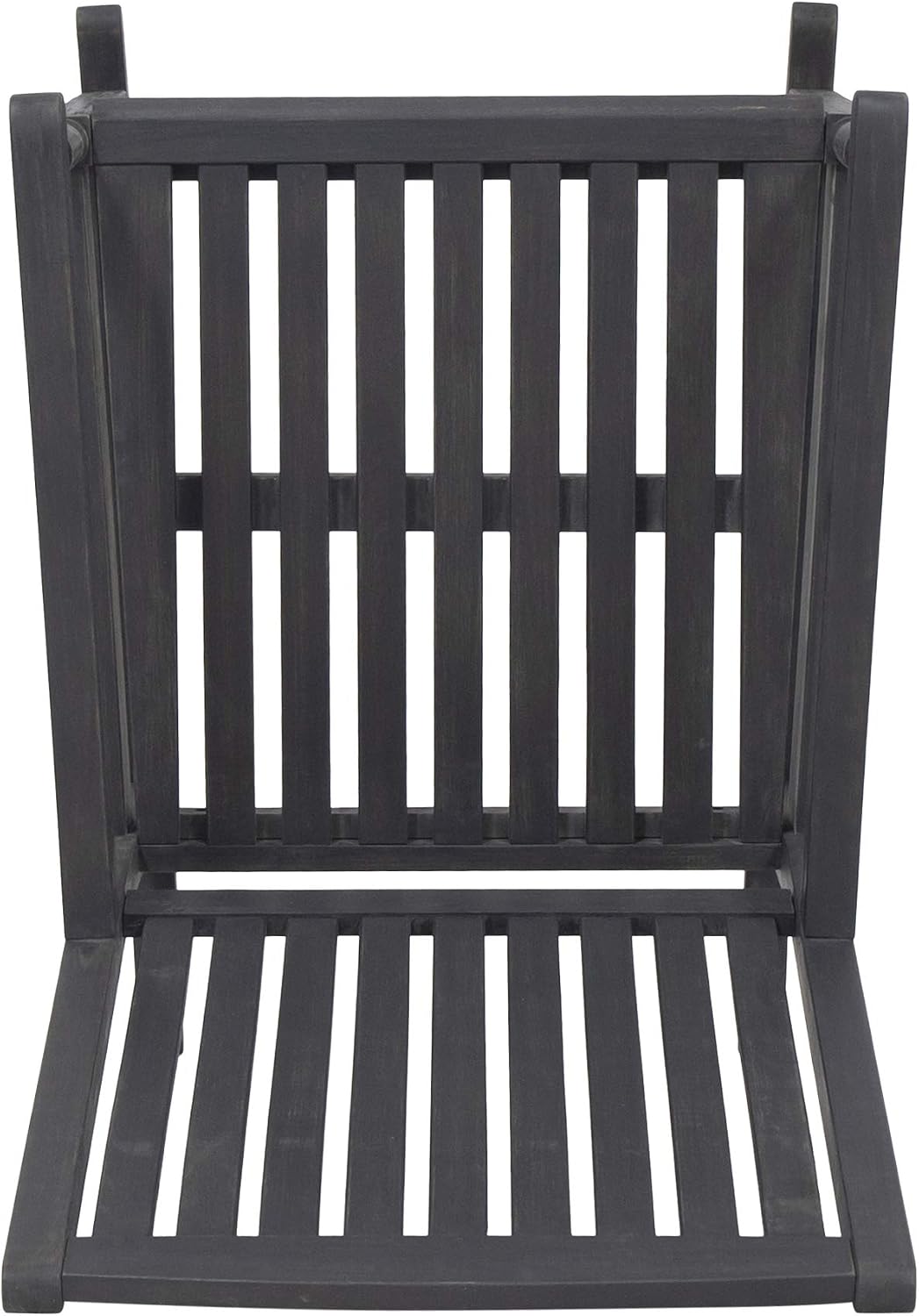 Great Deal Furniture GDFStudio Outdoor Acacia Wood Rocking Chairs (Set of 2), Dark Gray