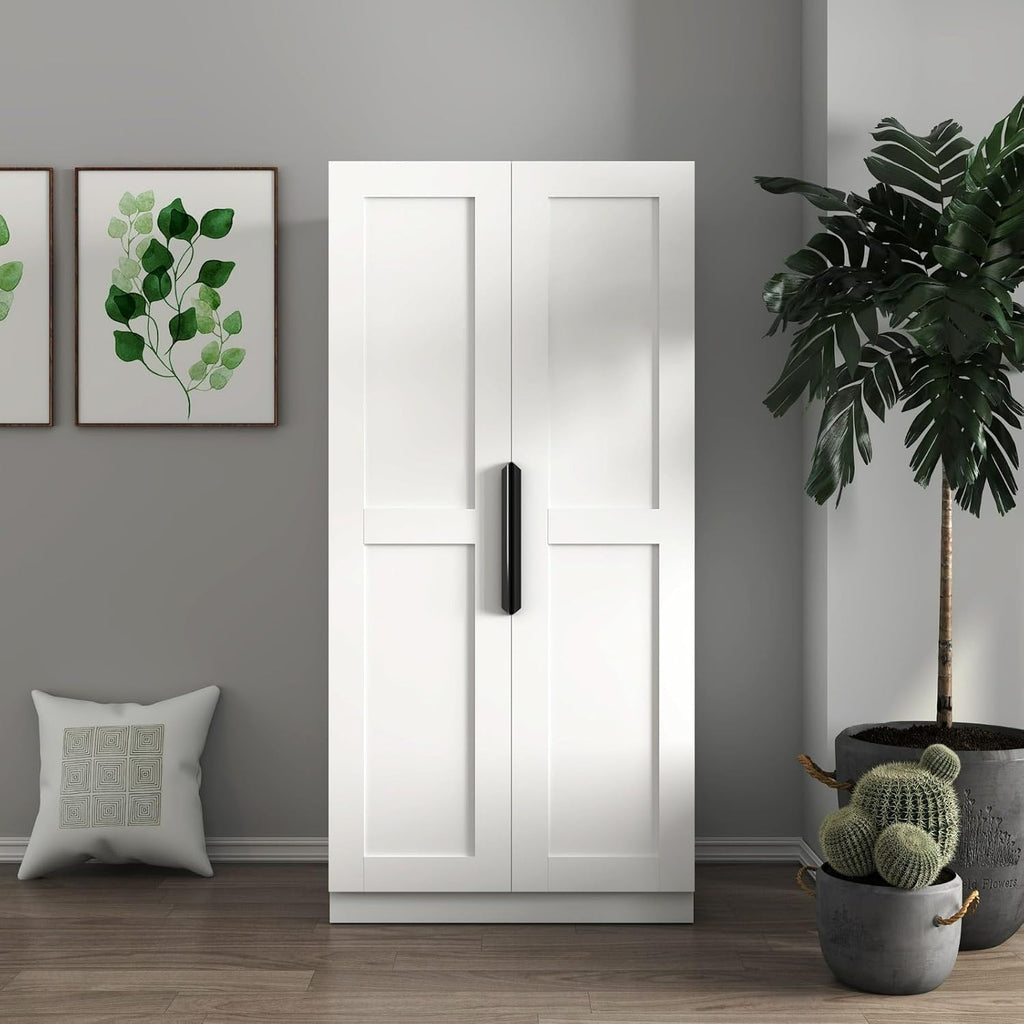 Kitchen Pantry Cabinet 62.99" Tall, Freestanding Storage Cupboard with Shelves for Kitchen, Dining Room, Living Room, Large Sideboard Buffet