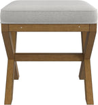 Hillsdale Somerset Backless Wood Vanity Stool for Makeup Room or Bathroom, Dark Driftwood