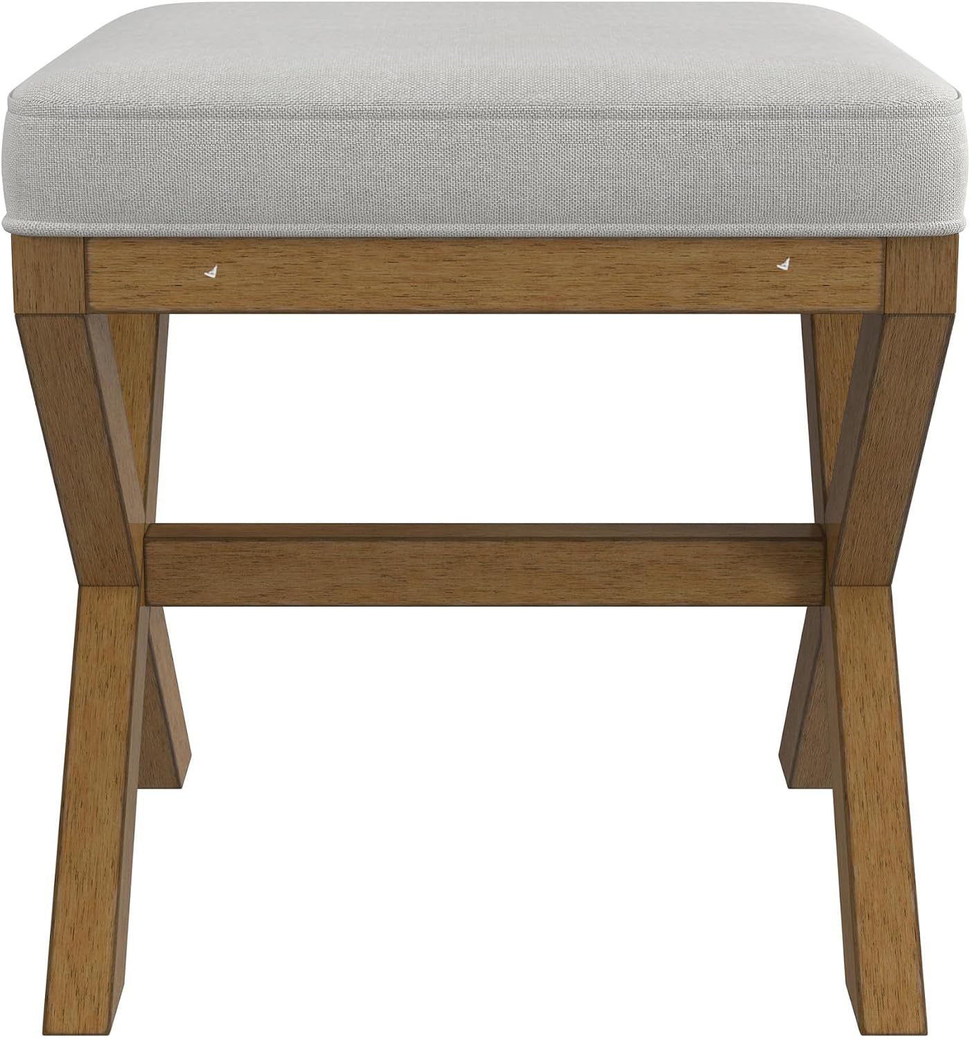 Hillsdale Somerset Backless Wood Vanity Stool for Makeup Room or Bathroom, Dark Driftwood