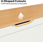 L Shaped Bench with Storage, 63" Breakfast Nook Benches, Wood Kitchen Corner Dining Bench Seating for Entryway Dining Room, Kitchen, Oak and White