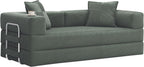 GRUSIGN 78 Inch Convertible Sofa Bed, 5-in-1 Futon Sofa Bed Pull Out Couch, Couch Bed for Living Room, Corduroy Couches for Bedroom, Apartment, No Assembly Sleeper Sofa Bed, Green