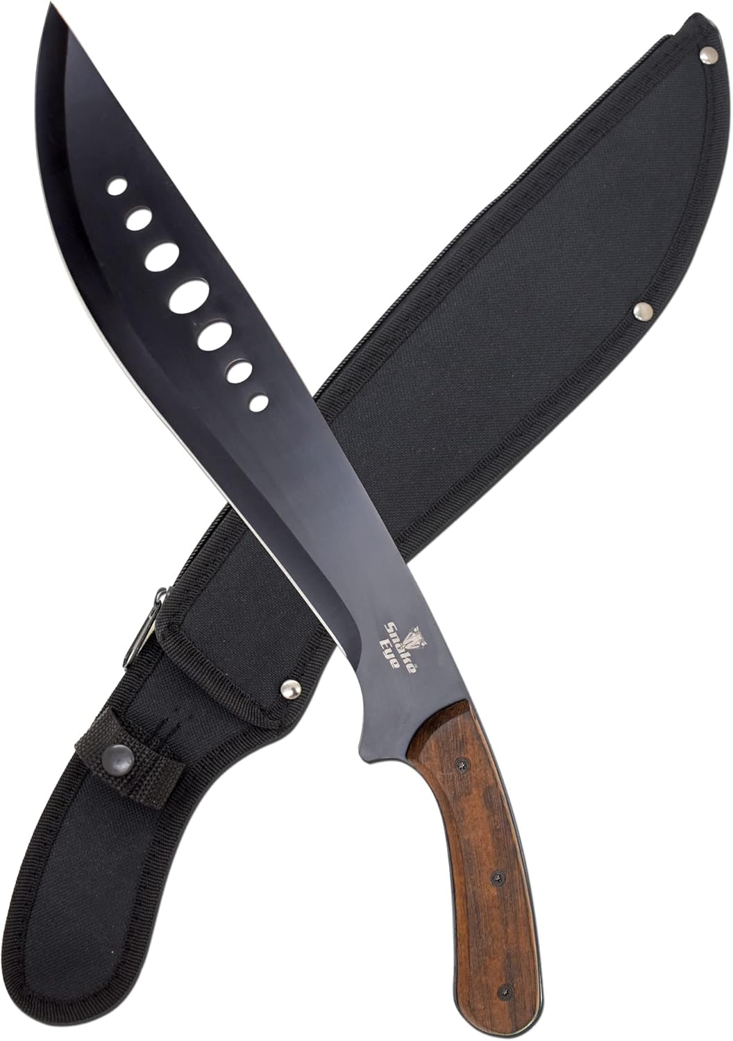 Snake Eye Machete with Heavy Duty Construction-Ergonomic Non-Slip Handle and Belt Sheath for Gardening, Land-Management, Bushcraft, Hunting and Outdoor