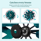 Wind Spinners Outdoor - Metal Garden Wind Spinner with Stake, Windmill for Yard, Gift for Family Friends, 13'' W x 70.5'' H