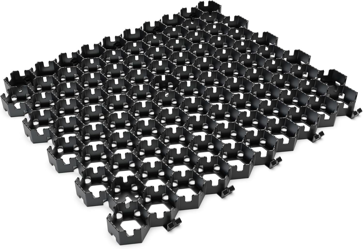 Vodaland Permeable HexPave System - Grass & Gravel Pavers - 100% Recycled PPE Plastic, Handles 27,000 lbs, 1" Depth, 65 s.f / 22 Units
