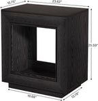 Tribesigns Rustic Brown End Table, 24" Side Table with Storage Shelf, Farmhouse Style Nightstand Bedside Table (1, Black)