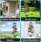 Horse Wind Chimes Outdoor Decor - with 4 Tubes 4 Bells 5 Horses Wind Chime, Mobile Romantic Horse Wind Catcher, Garden Horses Windchimes for Home, Mom Gifts, Balcony, Tree, Festival, Garden Decoration