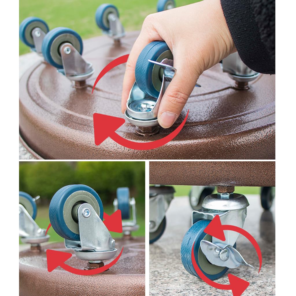 2 Pack 16" Heavy Duty Plant Dolly with Wheels, 320lbs Metal Rolling Plant Stand with Casters, Round Wheeled Planter Caddy Roller Base Carry Potted Tree Flower Pot for Indoor Outdoor Garden, Bronze
