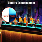 60-Inch 2-Tier LED Liquor Bottle Display Shelf with Multicolor Lighting, RF Remote & App Control, Acrylic Bar Shelf Stand for Home Bar, Club, or Restaurant – Illuminated Alcohol Bottle Organizer