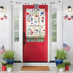 Baccessor 4th of July Patrioctic House Flag 28 x 40 Inch Double Sided God Bless America Memorial Day Floral Large House Flag Vertical Summer Seasonal Usa Yard Outdoor Outside Decoration