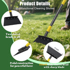 Heavy-Duty Garden Shovel 60inch All-Season Outdoor Tool with 4.3" Wide Blade, Rust-Proof Steel & Ergonomic Handle for Seniors (Weed Removal, Snow Scraper, Moss Cleaner)