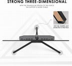 FITUEYES Corner TV Stand for 32-65 Inch TV with Height Adjustable, Oak | Tripod Easel TV Stand with Swivel, Modern Floor Mount for Bedroom Living Room, Made of beech wood, Picasso Series