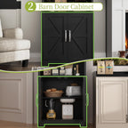 kepptory 55" Tall Farmhouse Kitchen Pantry Cabinet, Rustic Wood Storage Cupboard with Doors, Shelves & Drawer, Ash Grey for Kitchen & Dining Room