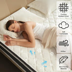 Full Mattress 10 Inch Mattress Full Size - Memory Foam & Individually Pocket Coils Springs | Pressure Relief | Motion Isolation, Edge Support | CertiPUR-US Certified | Medium Firm