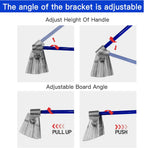 Bull Float Aluminum Magnesium Alloy Concrete Float 48"x8" Round End Board Kit trowel Tool Cement Tools Float Bracket Concrete Tools Finishing With 48" Handle x4 VOYAR