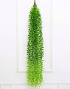 5 Pack Artificial Hanging Willow Vine (3.3ft) - Fake Greenery Plants for Indoor/Outdoor Decor, Wedding & Photography - Green Tail Design (No Basket Included)