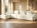 159" L Shaped Oversized Couch, Comfort Cloud Sectional Couches for Living Room, Modular Sofa High Back & Extra Deep Seat, No Assembly, Chenille (Warm White, 159 inch-L Shaped（4+1）)