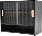 Xuthusman Kitchen Pantry Storage Cabinet,21.6x11x18.1inch Freestanding Narrow Floor Organizer with Sliding Doors Adjustable Tall Storage Cabinet for Bathroom Kitchen Living Room