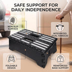 Generic Portable Folding Step Stool Nonslip for Elderly Assistant Lightweight Plastic 120KG Capacity 1 Unit