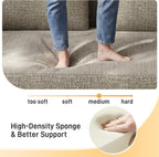 Curved Convertible Futon Sofa Bed,Modern Sleeper Couch,Curved Modern 3 Seater Cloud Couch