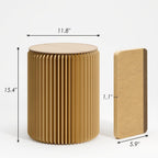Folding Stool 17-Inch Foldable Paper Stool, Portable Folding Stool | Made with Eco-Friendly Kraft Paper Honeycomb Design, Only1.2 Inches Thick When Folded.Modern Minimalist Living Room Stool