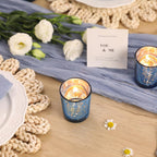 Volens Blue Party Decorations 72pcs, Mercury Glass Blue Votive Candle Holders Bulk for Wedding Table Centerpieces, Bridal and Baby Shower Decor