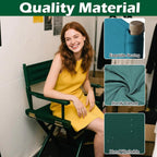 STAY GENT Director's Chair Canvas Replacement Kit for 18'' Directors Chairs(18" L x 15" W) - Replacement Canvas Durable Cotton Canvas Seat & Back Covers for Makeup, Outdoor Patio Stools, 1 Set Green